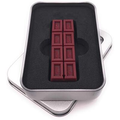 Onwomania Melkchocolade 8GB USB 3.0 stick in aluminium geschenkdoos Onwomania Melkchocolade 8GB USB 3.0 stick in aluminium geschenkdoos