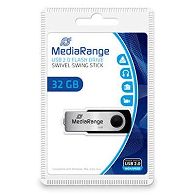 MediaRange MR911 USB-stick, 32 GB, zwart/zilverkleurig MediaRange MR911 USB-stick, 32 GB, zwart/zilverkleurig
