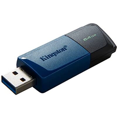Kingston DataTraveler Exodia M USB-stick 3.2 Gen 1 DTXM/64GB-2P met beweegbare dop (zwart + blauw) Kingston DataTraveler Exodia M USB-stick 3.2 Gen 1 DTXM/64GB-2P met beweegbare dop (zwart + blauw)