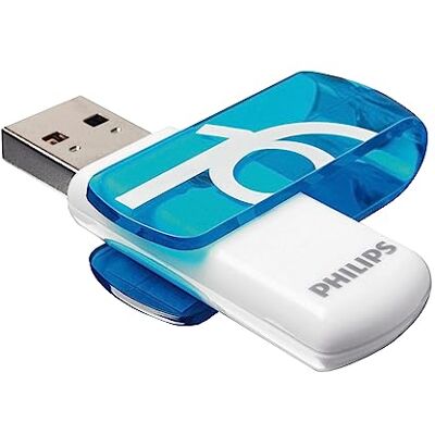 Philips Vivid Edition High Speed USB 2.0 stick 16 GB met draaibare dop voor pc, laptop, computergegevensopslag, leessnelheid tot 21 MB/s Philips Vivid Edition High Speed USB 2.0 stick 16 GB met draaibare dop voor pc, laptop, computergegevensopslag, leessnelheid tot 21 MB/s