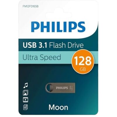 Philips USB 3.1 128 GB Moon Space Grijs Philips USB 3.1 128 GB Moon Space Grijs
