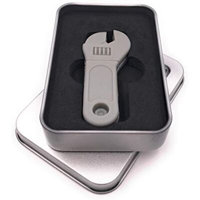 Onwomania Rollvorksleutel, knutselgereedschap in grijs, USB 3.0 stick in 16GB geschenkdoos Onwomania Rollvorksleutel, knutselgereedschap in grijs, USB 3.0 stick in 16GB geschenkdoos