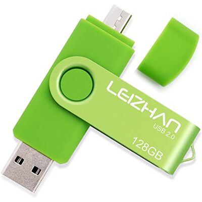 leizhan USB 2.0 geheugenstick 128 GB dual USB-stick flash stick voor Android smartphones en tablets 128 GB groen leizhan USB 2.0 geheugenstick 128 GB dual USB-stick flash stick voor Android smartphones en tablets 128 GB groen