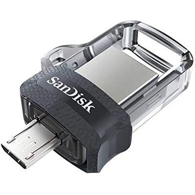SanDisk Ultra Dual Drive m3.0 Flashdrive voor Android-smartphones 256 GB (USB m3.0, Intrekbaar ontwerp, 130 MB/s overdrachtssnelheden) SanDisk Ultra Dual Drive m3.0 Flashdrive voor Android-smartphones 256 GB (USB m3.0, Intrekbaar ontwerp, 130 MB/s overdrachtssnelheden)