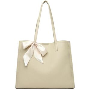 CORIOS Laptoptas voor dames, laptoptas, elegant, PU-leer, waterdicht, professionele schoudertas, grote capaciteit, werktas, kantoortas, Beige, L CORIOS Laptoptas voor dames, laptoptas, elegant, PU-leer, waterdicht, professionele schoudertas, grote capaciteit, werktas, kantoortas, Beige, L