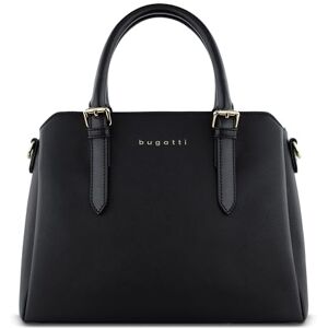 bugatti Ella Dameshandtas, bowlingtas, middelgroot, saffiano-stijl, kunstleer, zwart M bugatti Ella Dameshandtas, bowlingtas, middelgroot, saffiano-stijl, kunstleer, zwart M
