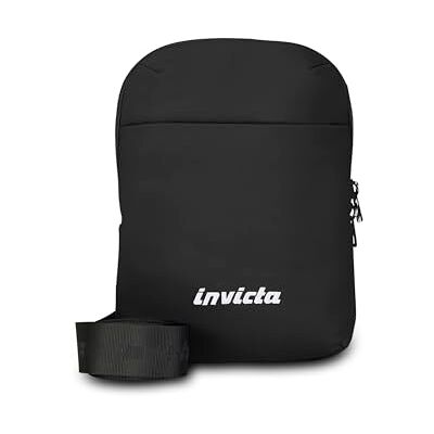 Invicta Windly Urban Schouderriem, zwart, binnen georganiseerde schouderriem met krasbestendige stoffen beklede zak, zak voor tablet, reizen en vrije tijd, voor dames en heren, zwart Invicta Windly Urban Schouderriem, zwart, binnen georganiseerde schouderriem met krasbestendige stoffen beklede zak, zak voor tablet, reizen en vrije tijd, voor dames en heren, zwart