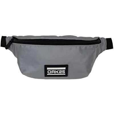 OAK25 Everyday Sling Reflecterende heuptas voor dames en heren, stijlvolle en compacte riemtas voor portemonnee, mobiele telefoon, sleutels, geïntegreerd geheim vak, waterdicht, grijs, eenheidsmaat, schoudertas, grijs., Einheitsgröße, Met borstzak OAK25 Everyday Sling Reflecterende heuptas voor dames en heren, stijlvolle en compacte riemtas voor portemonnee, mobiele telefoon, sleutels, geïntegreerd geheim vak, waterdicht, grijs, eenheidsmaat, schoudertas, grijs., Einheitsgröße, Met borstzak