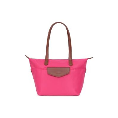 Hexagona Pop Paris Schoudertas voor dames POP-collectie roze nylon schoudertas kleine tas schoudertas handtas dames Hexagona Pop Paris Schoudertas voor dames POP-collectie roze nylon schoudertas kleine tas schoudertas handtas dames
