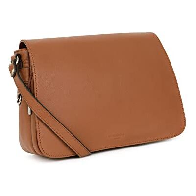 Hexagona Parijs – tas om te dragen – voor dames – collectie comfort – Tan – van generfd rundleer – kruis-draagtas – schoudertas – kleine tas – schoudertas – schoudertas Hexagona Parijs – tas om te dragen – voor dames – collectie comfort – Tan – van generfd rundleer – kruis-draagtas – schoudertas – kleine tas – schoudertas – schoudertas