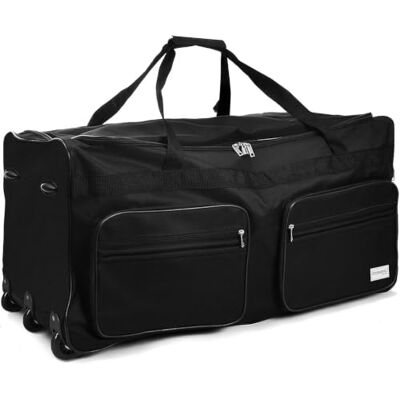 Monzana Grote trolleytas, 85 l, reistas, sporttas met hangslot, telescopische handgreep, kleur naar keuze, zwart, 85 l Monzana Grote trolleytas, 85 l, reistas, sporttas met hangslot, telescopische handgreep, kleur naar keuze, zwart, 85 l