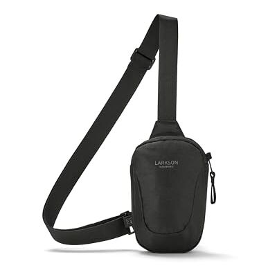 LARKSON Schoudertas voor dames en heren, Nils, schoudertas, diefstalbeveiliging, voor vrije tijd, festivals, wandelen, reizen, tas voor mobiele telefoon, sleutels, portemonnee, waterdicht, zwart S LARKSON Schoudertas voor dames en heren, Nils, schoudertas, diefstalbeveiliging, voor vrije tijd, festivals, wandelen, reizen, tas voor mobiele telefoon, sleutels, portemonnee, waterdicht, zwart S