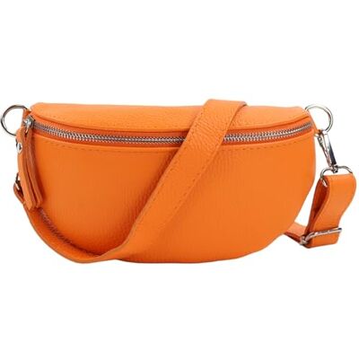 Blade Heuptas voor dames van echt leer, elegante heuptas voor dames met 2 afneembare en verstelbare riemen met patroon en leer, schoudertas voor dames, borsttas, Oranje-1 Blade Heuptas voor dames van echt leer, elegante heuptas voor dames met 2 afneembare en verstelbare riemen met patroon en leer, schoudertas voor dames, borsttas, Oranje-1