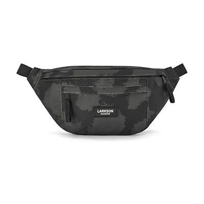 LARKSON Heuptas voor dames en heren – Ole – heuptas voor festival, reizen en sport – kleine modieuze handtas – waterafstotend, Grijze leeuw, Handbagage LARKSON Heuptas voor dames en heren – Ole – heuptas voor festival, reizen en sport – kleine modieuze handtas – waterafstotend, Grijze leeuw, Handbagage