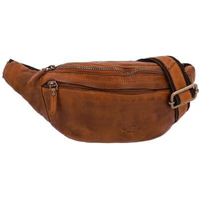 Gusti Leder Gusti Spencer Hoogwaardige leren heuptas voor dames en heren met verstelbare riem, bruin 1, 18 x 11,5 x 8 cm, retro Gusti Leder Gusti Spencer Hoogwaardige leren heuptas voor dames en heren met verstelbare riem, bruin 1, 18 x 11,5 x 8 cm, retro