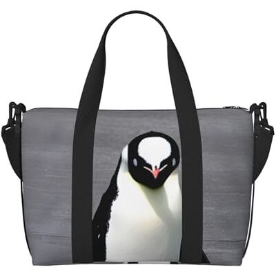 YQxwJL Reistas met schattige pinguïnprint, sporttas, nachttas, weekendtas voor dames en heren, zwart, één maat, zwart. YQxwJL Reistas met schattige pinguïnprint, sporttas, nachttas, weekendtas voor dames en heren, zwart, één maat, zwart.