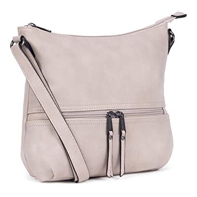 Hexagona Paris Schoudertas voor dames, graceuze collectie, steen, van synthetisch, crossover, handtas voor dames, schoudertas, kleine tas, schoudertas Hexagona Paris Schoudertas voor dames, graceuze collectie, steen, van synthetisch, crossover, handtas voor dames, schoudertas, kleine tas, schoudertas