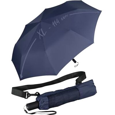 iX-brella XXL zakparaplu met schoudertas, Blauwe badge, Zakparaplu XXL iX-brella XXL zakparaplu met schoudertas, Blauwe badge, Zakparaplu XXL