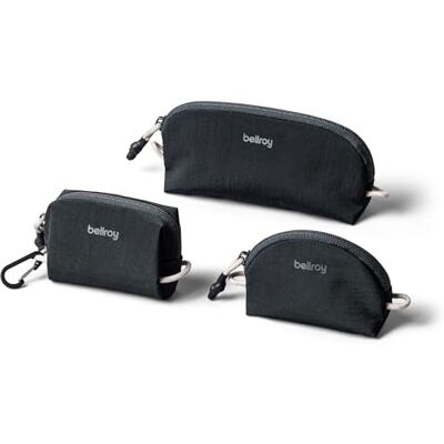Bellroy Lite Pocket Trio (Trio Agile zakjes, ultralicht, om in bagage te stoppen of aan je tas te bevestigen), Zwart, Eén maat, Lite Pocket Trio Lot de 3 mini pochettes ultra légères conçues pour organiser et s'attacher à votre sac Bellroy Lite Pocket Trio (Trio Agile zakjes, ultralicht, om in bagage te stoppen of aan je tas te bevestigen), Zwart, Eén maat, Lite Pocket Trio Lot de 3 mini pochettes ultra légères conçues pour organiser et s'attacher à votre sac