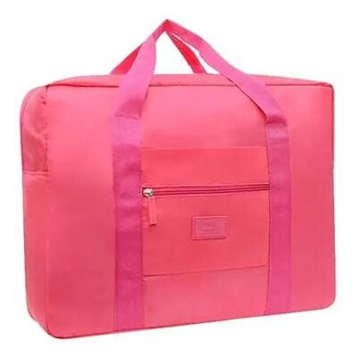 SQQCREATO Sac de voyage en toile de voyage à la mode, léger, pliable, pour femme et homme, bagage à main, 1 unité, Rose rose, Talla única, Classique SQQCREATO Sac de voyage en toile de voyage à la mode, léger, pliable, pour femme et homme, bagage à main, 1 unité, Rose rose, Talla única, Classique