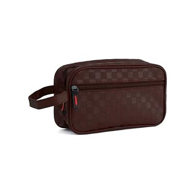 JOPHY & CO. Herentas van leer, reistas, kleine handtas met riem, Bruin Vierkanten, klassiek JOPHY & CO. Herentas van leer, reistas, kleine handtas met riem, Bruin Vierkanten, klassiek