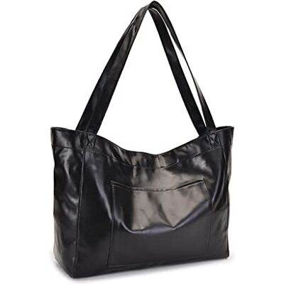 NICOLE & DORIS Grote boodschappentas voor dames, schoudertas, grote capaciteit, zachte lederen handtas, boodschappentas, schooltas, draagbaar, waterdicht NICOLE & DORIS Grote boodschappentas voor dames, schoudertas, grote capaciteit, zachte lederen handtas, boodschappentas, schooltas, draagbaar, waterdicht