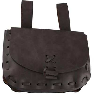 Uqezagpa Middeleeuwse clutch van kunstleer, middeleeuwse vintage heuptas voor heren, dames, kinderen, heuptas van antiek leer, Koffie, Eén maat Uqezagpa Middeleeuwse clutch van kunstleer, middeleeuwse vintage heuptas voor heren, dames, kinderen, heuptas van antiek leer, Koffie, Eén maat