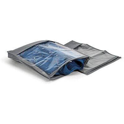 Perfetto Più Easybag Kledingtas van vliesstof voor overhemden en truien, asgrijs, 33 x 45 x 5 cm Perfetto Più Easybag Kledingtas van vliesstof voor overhemden en truien, asgrijs, 33 x 45 x 5 cm