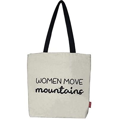 hello-bags . Womenmove Totebag, buitenmateriaal: 100% katoen, ritssluiting, voering en binnenzak, met mooie kraftpapieren envelop, model WOMENMOVE kleur: ecru/zwart, afmetingen: 37 x 38 cm, ecru, 38 cm, stoffen strandtas hello-bags . Womenmove Totebag, buitenmateriaal: 100% katoen, ritssluiting, voering en binnenzak, met mooie kraftpapieren envelop, model WOMENMOVE kleur: ecru/zwart, afmetingen: 37 x 38 cm, ecru, 38 cm, stoffen strandtas