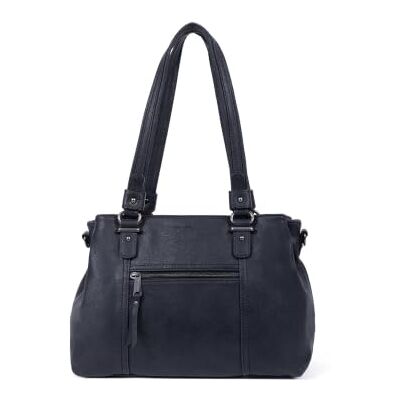 Hexagona Schoudertas met 2 handvatten Compatibel met mobiele telefoon Voor Dames Sierlijke Collectie, Zwart, Elegant Hexagona Schoudertas met 2 handvatten Compatibel met mobiele telefoon Voor Dames Sierlijke Collectie, Zwart, Elegant