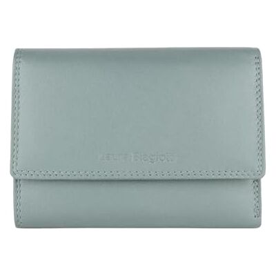 Laura Biagiotti Damesportemonnee van echt leer, ruim met geschenkdoos, Blauw poeder 156, Bifold Classic Laura Biagiotti Damesportemonnee van echt leer, ruim met geschenkdoos, Blauw poeder 156, Bifold Classic