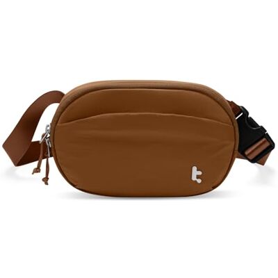 tomtoc Heuptas voor dames met RFID-bescherming, 1,5 l, kleine schoudertas voor dames, lichte en waterdichte borsttas voor dagelijks gebruik, draagbare reisschoudertas, karamel tomtoc Heuptas voor dames met RFID-bescherming, 1,5 l, kleine schoudertas voor dames, lichte en waterdichte borsttas voor dagelijks gebruik, draagbare reisschoudertas, karamel