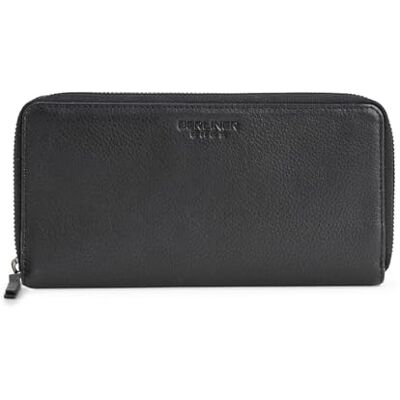 Berliner Bags Margo portemonnee van hoogwaardig leer met RFID-bescherming, damesportemonnee, zwart., Minimalistisch Berliner Bags Margo portemonnee van hoogwaardig leer met RFID-bescherming, damesportemonnee, zwart., Minimalistisch