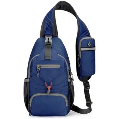 KJBDQQH Sac de poitrine de sport antivol étanche à bandoulière Sling Poitrine Crossbody Sac à dos Sac à dos Vélo Sport Bagage à main Sac de weekend, bleu foncé, Einheitsgröße KJBDQQH Sac de poitrine de sport antivol étanche à bandoulière Sling Poitrine Crossbody Sac à dos Sac à dos Vélo Sport Bagage à main Sac de weekend, bleu foncé, Einheitsgröße