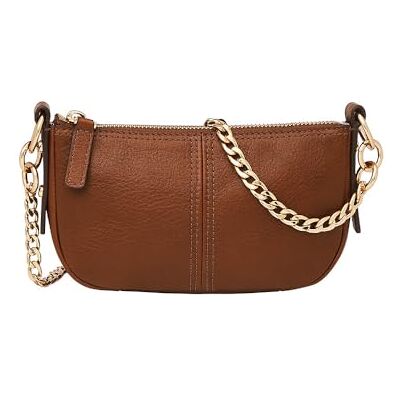 Fossil Jolie Brown Leather of Suede Crossbody Bag voor dames, lichtbruin Eén maat Fossil Jolie Brown Leather of Suede Crossbody Bag voor dames, lichtbruin Eén maat