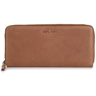 Berliner Bags Premium Palma portemonnee van leer met RFID-bescherming voor dames, Kameel., Minimalistisch Berliner Bags Premium Palma portemonnee van leer met RFID-bescherming voor dames, Kameel., Minimalistisch