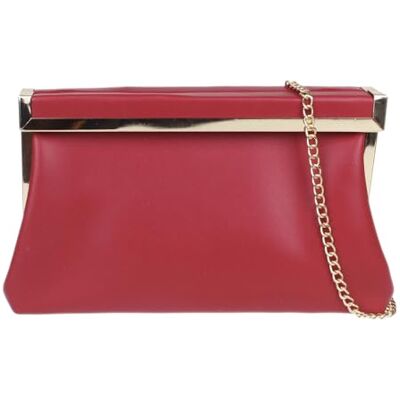Girly Handbags Dames avondtas met klep voor dames met metalen frame W 27, H 15, D 4 cm (W 11, H 6, D 2 inches) Girly Handbags Dames avondtas met klep voor dames met metalen frame W 27, H 15, D 4 cm (W 11, H 6, D 2 inches)