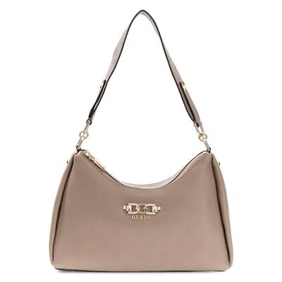 Guess Anise Double Zip Shoulder Bag schoudertas voor dames, Donkerbruin logo, Universeel formaat, Schoudertas met dubbele ritssluiting, anijsgroen Guess Anise Double Zip Shoulder Bag schoudertas voor dames, Donkerbruin logo, Universeel formaat, Schoudertas met dubbele ritssluiting, anijsgroen