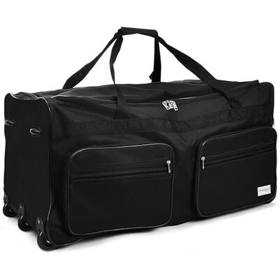 Monzana Grote reistas XXL trolley 160 l telescopische handgreep 3 wielen hangslot sporttas kleur naar keuze, zwart, 160 l Monzana Grote reistas XXL trolley 160 l telescopische handgreep 3 wielen hangslot sporttas kleur naar keuze, zwart, 160 l