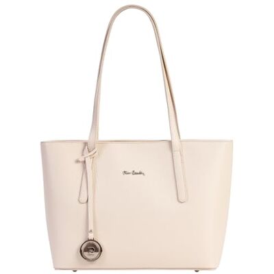 Pierre Cardin Damestas, echt leer, groot, shopper, crossbody tas, crossbody tas, crossbody tas, multifunctionele shopper, schoudertas voor dames, shopper, schoudertas, Crème L Pierre Cardin Damestas, echt leer, groot, shopper, crossbody tas, crossbody tas, crossbody tas, multifunctionele shopper, schoudertas voor dames, shopper, schoudertas, Crème L