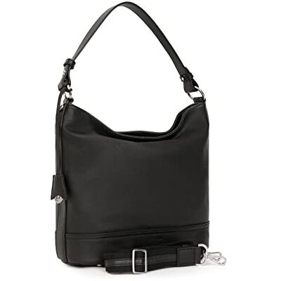 Hexagona Paris-Beste armband voor dames, collectie, comfort-taupe, van generfd rundleer, schoudertas, messenger bag, 36 x 28 x 14 cm, zwart. Hexagona Paris-Beste armband voor dames, collectie, comfort-taupe, van generfd rundleer, schoudertas, messenger bag, 36 x 28 x 14 cm, zwart.