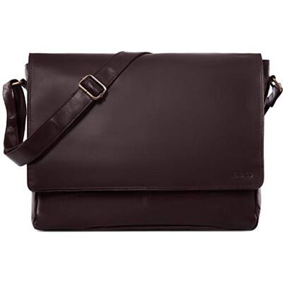 LEABAGS Leren schoudertas voor dames en heren Met schouderriem Van echt leer Voor laptop tot 15 inch Schoudertas Werktas Draagtas Tas LEABAGS Leren schoudertas voor dames en heren Met schouderriem Van echt leer Voor laptop tot 15 inch Schoudertas Werktas Draagtas Tas