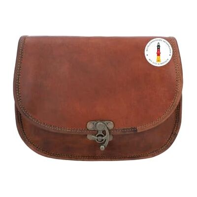Gusti Leder Gusti Schoudertas bruin leer Edda lederen tas schoudertas handtas vintage bruin leer dames, Braun, Eén maat One size Gusti Leder Gusti Schoudertas bruin leer Edda lederen tas schoudertas handtas vintage bruin leer dames, Braun, Eén maat One size