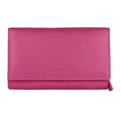 Laura Biagiotti Damesportemonnee van echt leer, ruim met geschenkdoos, Fuchsia 155, Klassiek Laura Biagiotti Damesportemonnee van echt leer, ruim met geschenkdoos, Fuchsia 155, Klassiek