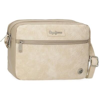 Pepe Jeans Jana Bagage messenger bag dames, Beige, Eén maat, schouderriem twee compartimenten Pepe Jeans Jana Bagage messenger bag dames, Beige, Eén maat, schouderriem twee compartimenten