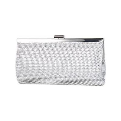 CORIOS Avondtassen met strass voor dames, clutch met pailletten, elegante handtas, bruiloft, banket, cocktail, eindejaarsbal, schoudertas, zilver, L, elegant CORIOS Avondtassen met strass voor dames, clutch met pailletten, elegante handtas, bruiloft, banket, cocktail, eindejaarsbal, schoudertas, zilver, L, elegant