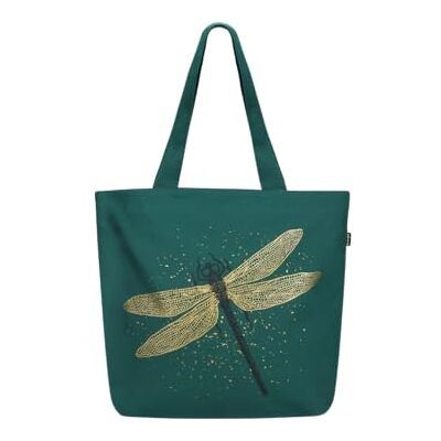Eco Right Canvas tas voor dames, shopper voor dames, groot, strandtas met ritssluiting, boodschappentas, handtas voor dames Eco Right Canvas tas voor dames, shopper voor dames, groot, strandtas met ritssluiting, boodschappentas, handtas voor dames