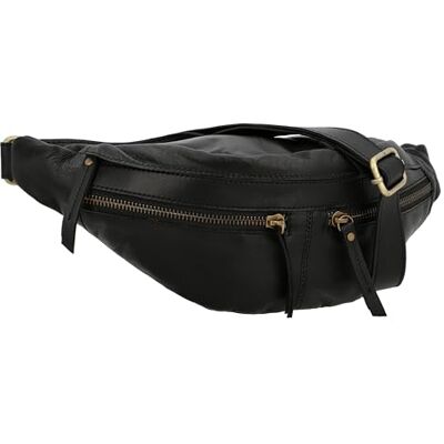 Gusti Leder Gusti Acton leren heuptas voor dames en heren, vintage heuptas, zwart, zwart, zwart. Gusti Leder Gusti Acton leren heuptas voor dames en heren, vintage heuptas, zwart, zwart, zwart.