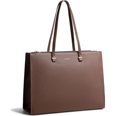 David Jones Handtas voor dames, grote maat XL schoudertas middelbare school werk zakelijk formaat A4 tas van kunstleer shopper handvat lange computertas bruin Eén maat David Jones Handtas voor dames, grote maat XL schoudertas middelbare school werk zakelijk formaat A4 tas van kunstleer shopper handvat lange computertas bruin Eén maat