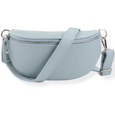 Blade Elegante heuptas van echt leer voor dames, hoogwaardige heuptas met ritssluiting, schoudertas, handtas, heuptas, Lichtblauw Blade Elegante heuptas van echt leer voor dames, hoogwaardige heuptas met ritssluiting, schoudertas, handtas, heuptas, Lichtblauw